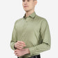 Pista Green Striped Slim Fit Party Wear Shirt | Greenfibre