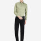 Pista Green Striped Slim Fit Party Wear Shirt | Greenfibre