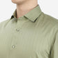 Pista Green Striped Slim Fit Party Wear Shirt | Greenfibre