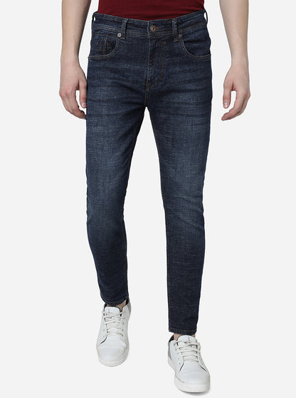 Indigo Blue Washed Slim Fit Jeans | Greenfibre