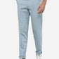 Light Blue Solid Neo Fit Casual Trouser | Greenfibre