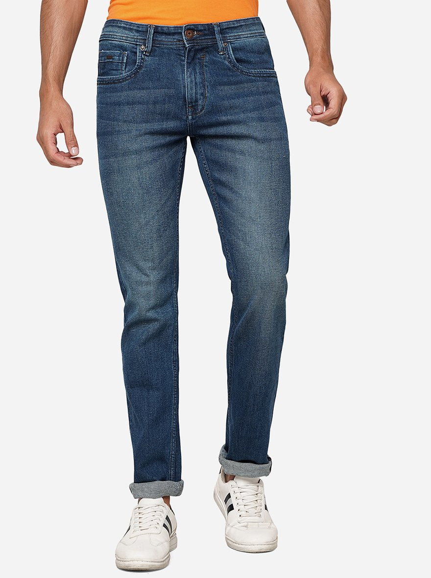 River Blue Washed Narrow Fit Jeans | Greenfibre