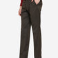 Brown Solid Slim Fit Formal Trouser | Greenfibre