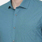 Mist Blue Printed Slim Fit Formal Shirt | Greenfibre