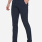 Navy Blue Solid Super Slim Fit Casual Trouser | Greenfibre