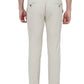 Cream Solid Super Slim Fit Casual Trouser | Greenfibre