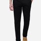 Black Solid Super Slim Fit Casual Trouser | Greenfibre