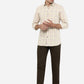 Brown Solid Neo Fit Casual Trouser | Greenfibre