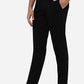 Black Solid Neo Fit Casual Trouser | Greenfibre