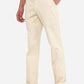 Cream Solid Slim Fit Casual Trouser | Greenfibre