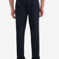 Navy Blue Solid Slim Fit Casual Trouser | Greenfibre