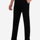 Black Solid Slim Fit Casual Trouser | Greenfibre