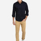 Dark Blue Solid Classic Fit Casual Shirt | Greenfibre