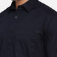 Dark Blue Solid Classic Fit Casual Shirt | Greenfibre