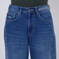 Mid Blue Washed Relax Fit Baggy Denim | JadeBlue