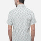 Off White Printed Slim Fit Semi Casual Shirt | Greenfibre