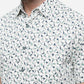 Off White Printed Slim Fit Semi Casual Shirt | Greenfibre