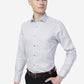 Grey Printed Slim Fit Formal Shirt | Greenfibre