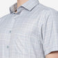 Grey Checked Regular Fit Formal Shirt | Greenfibre