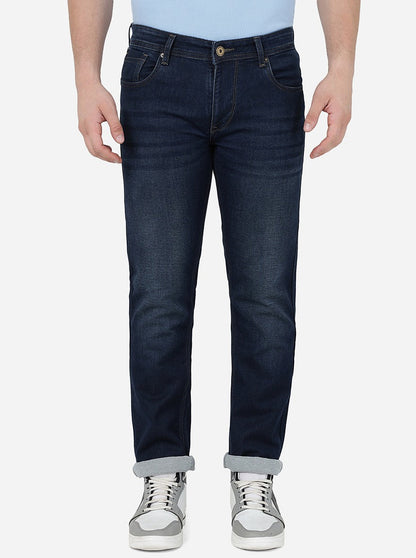 Indigo Blue Solid Narrow Jeans | Greenfibre