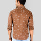 Patridge Brown Printed Slim Fit Casual Shirt | Greenfibre