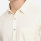 Cloud Cream Solid Slim Fit Semi Casual Shirt | Greenfibre