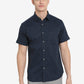 Midnight Navy Solid Slim Fit Semi Casual Shirt | Greenfibre