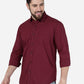 Maroon Solid Smart Fit Semi Casual Shirt | Greenfibre