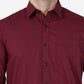 Maroon Solid Smart Fit Semi Casual Shirt | Greenfibre