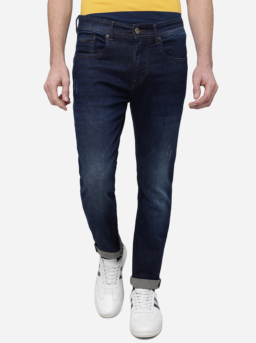 Denim Blue Washed Urban Fit Jeans | Greenfibre