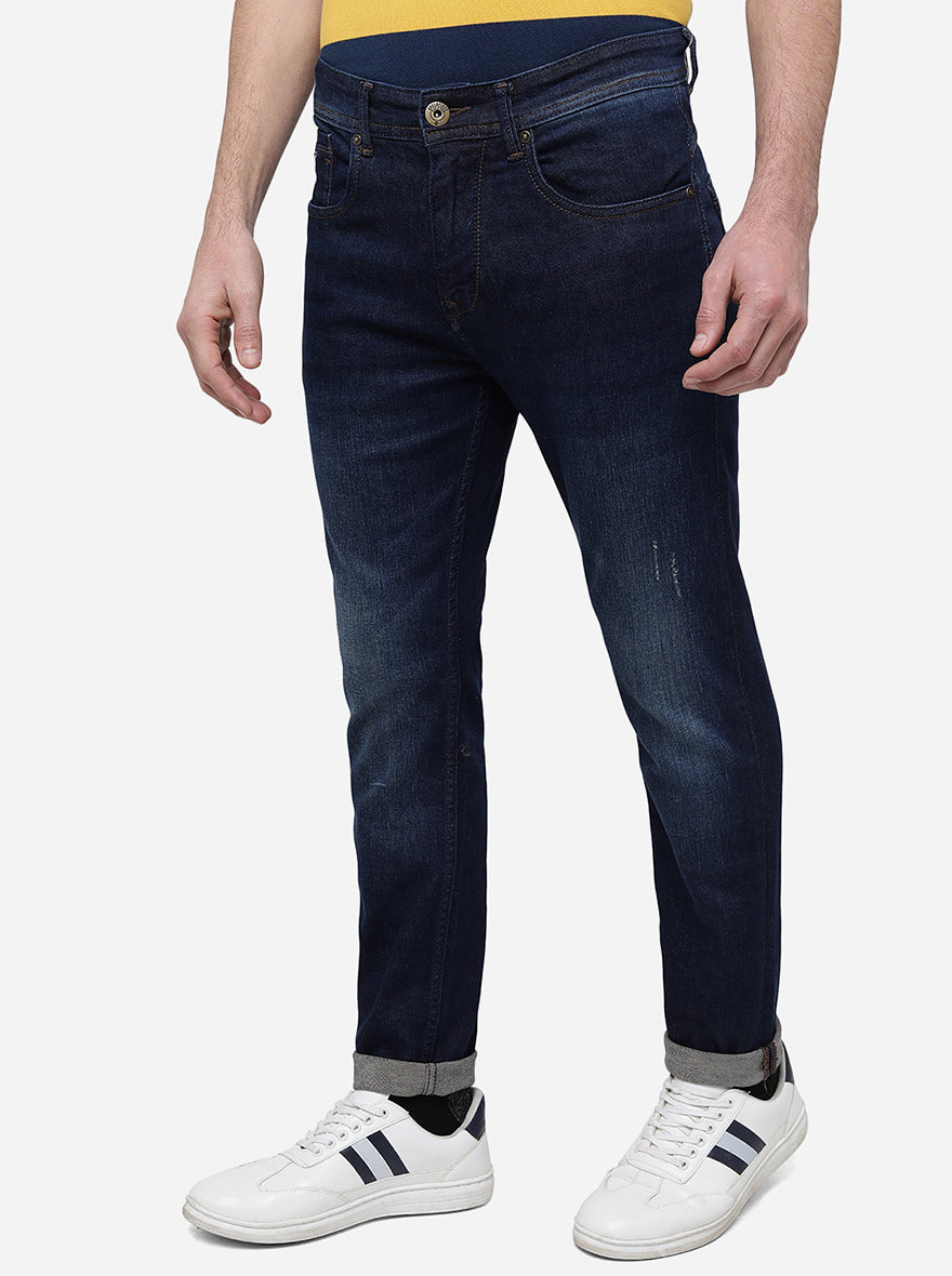 Denim Blue Washed Urban Fit Jeans | Greenfibre