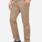 Khaki Solid Slim Fit Casual Trouser | Greenfibre