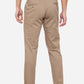 Khaki Solid Slim Fit Casual Trouser | Greenfibre