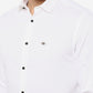 White Solid Slim Fit Party Wear Shirt | Greenfibre