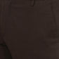 Dark Brown Solid Super Slim Fit Casual Trouser | Greenfibre