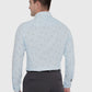 Sky Blue Printed Slim Fit Formal Shirt | Greenfibre