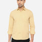 Straw Khaki Solid Slim Fit Semi Casual Shirt | Greenfibre