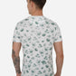 White & Green Printed Slim Fit T-Shirt | Greenfibre