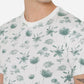 White & Green Printed Slim Fit T-Shirt | Greenfibre