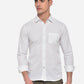 Bright White Solid Slim Fit Semi Casual Shirt | Greenfibre