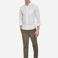 Bright White Solid Slim Fit Semi Casual Shirt | Greenfibre