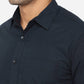 Dress Blue Solid Slim Fit Semi Casual Shirt | Greenfibre