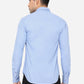 Sky Blue Solid Slim Fit Semi Casual Shirt | Greenfibre