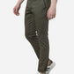 Olive Green Solid Super Slim Fit Casual Trouser | Greenfibre