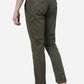 Olive Green Solid Super Slim Fit Casual Trouser | Greenfibre