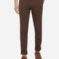 Brown Solid Slim Fit Casual Trouser | Greenfibre