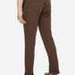 Brown Solid Slim Fit Casual Trouser | Greenfibre