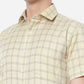 Golden  Checked Regular Fit Formal Shirt | Greenfibre