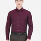 Maroon Checked Slim Fit Formal Shirt | Greenfibre