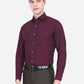 Maroon Checked Slim Fit Formal Shirt | Greenfibre